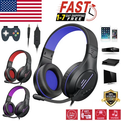 Hi-Fi Gaming Headset with Noise-Cancelling Mic Durable Lightweight for PS5/4 PC - Image 1 of 4