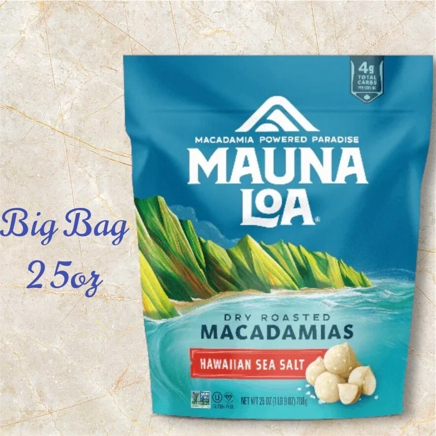 HAWAII MAUNA LOA Nueces de Macadamias SAL MARINA HAWAIANA 20 OZ Foto 1 de 1