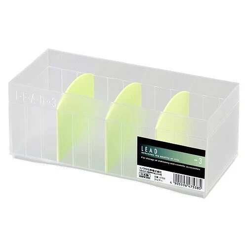 Small Plastic Storage Container Box - 4 Compartments, Adjustable, Made in Japan - Image 1 of 3