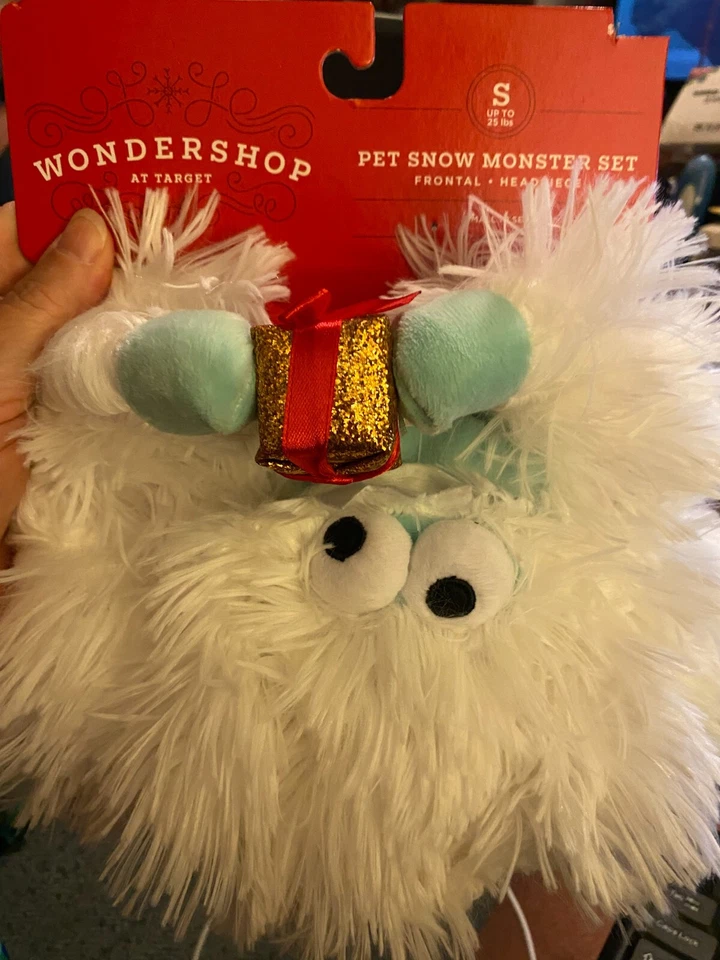 Wondershop Snow Monster Pet Dog Holiday Costume Size Small up to 25 Lbs A350