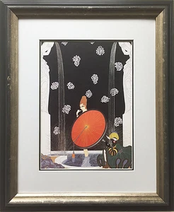 Erte "The Bath of the Marquise" CUSTOM FRAMED Print Art Deco Design Fancy Classy - Picture 1 of 3