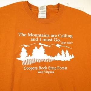 COOPERS ROCK STATE FOREST WEST VIRGINIA MOUNTAINS ARE CALLING T SHIRT Mens M - Picture 1 of 3