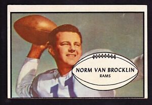 1953 BOWMAN #11 NORM VAN BROCKLIN RAMS