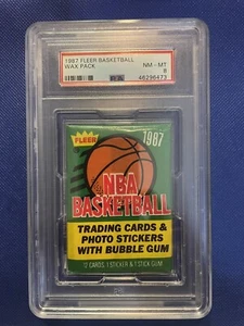 1987 Fleer Basketball Unopened Wax Pack PSA 8 Possible Jordan 2nd Year! M200 - Picture 1 of 2