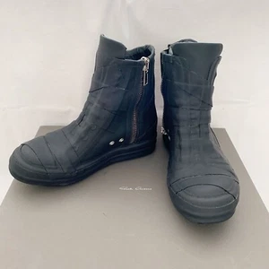 NIB Rick Owens Rubber Sneakers In Black Sz 37 - Picture 1 of 10