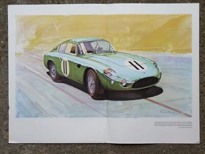 Aston Martin Zagato Project 212 1962 Art Print Drawed Klaus Bürgle 1968 - Picture 1 of 3