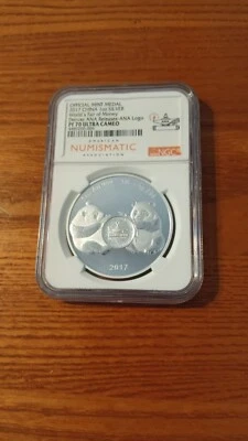 2017-银熊猫世界货币博览会丹佛全日空发布Pf-70 Ultra浮雕 — 第 1/4 张图片