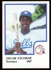 1986 Pro Cards Ventura County Gulls OSCAR ESCOBAR RC BLUE JAYS VENEZUELA