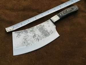 Maßgeschneidertes handgefertigt antikes kohlenstoffreiches Stahl Kochmesser, Spalter, Axt, Camping 110 - Bild 1 von 4