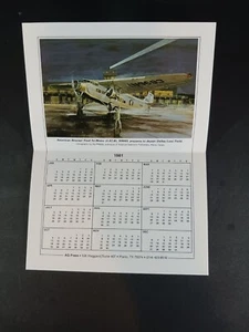 CALENDARIO VINTAGE AVIAZIONE TRIMESTRALE 1981 PROMO PUBBLICITARIA VACANZE - Foto 1 di 5