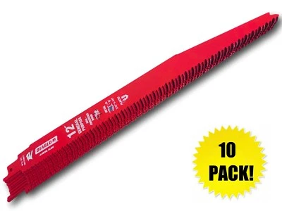 10 PACK Diablo DS1214BGP Diabo 12" 8/14 TPI General Use Reciprocating Saw Blade - Image 1 of 3