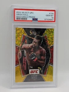 2022 select UFC Uriah Hall gold disco PSA 10 - Picture 1 of 2