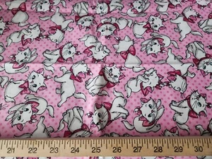 Disney Marie Aristocats Pink Cotton Sewing Fabric 32 " - Picture 1 of 1