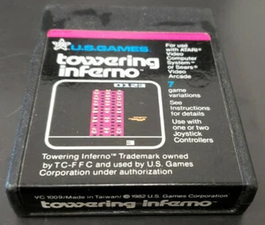 Towering Inferno Atari 2600 VCS Vintage Videojuego EE. UU. Juegos Carro Solo - Imagen 1 de 2