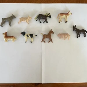 Lote de 9 Animales de Granja Safari Ltd - Vaca Cerdo Burro Perros Pony - Imagen 1 de 6