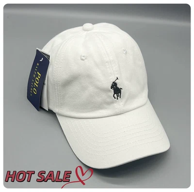 US Polo Ralph Lauren Cotton Chino Ball Cap buckled strap Adjustable Curved Brim - Image 1 of 2