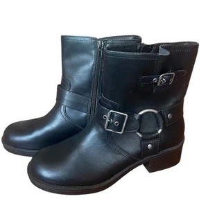 American Eagle Black Biker Ankle Boots Sz 8.5 - Picture 1 of 6