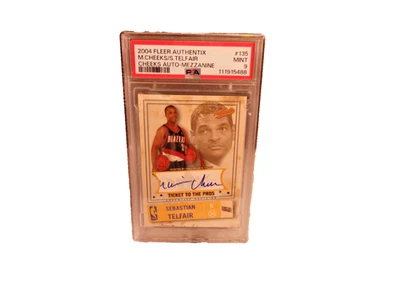 2004-05 Fleer Authentix Sebastian Telfair Mo Cheeks Mezzanine Auto #8/17 PSA 9 - Image 1 of 4