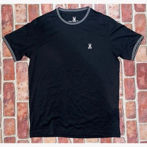 New Psycho Bunny Shirt Black Crew Neck Pima Cotton Tee Size Small Men - Picture 1 of 3