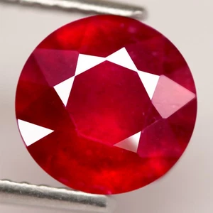 2.9Ct. Natural Gemstone Ruby Top Red Round Madagascar Beautiful Sparkles Color - Picture 1 of 7