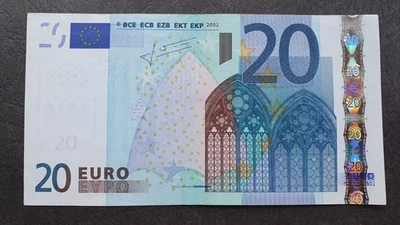 SLOVENIA 20 Euro 2002 H-serie, Trichet  Sign, XF  ...684  E004 - Image 1 of 3