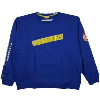 Golden State Warriors Mitchell & Ness NBA 3XL XXXL Sweatshirt Sleeve Logos NWT - Image 1 of 4