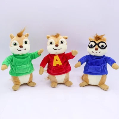 Cosplay Alvin and the Chipmunks Alvin Simon Theodore Plush Toy Soft Stuffed Doll - Image 1 of 4