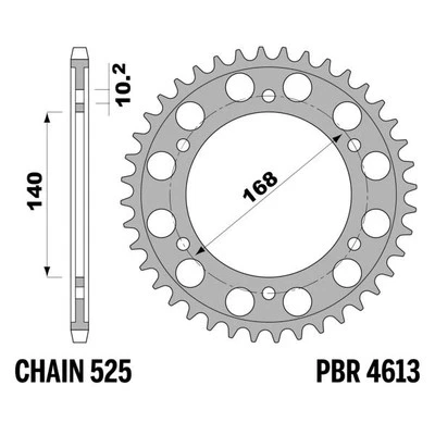Corona PBR Z42 denti passo 525 in Acciaio BMW F700GS 2013-2018 Foto 1 de 4