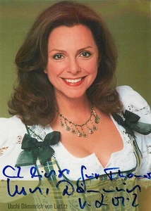 Uschi Dämmrich von Luttitz - Autogrammkarte Bayerisches Fernsehen - Bild 1 von 2
