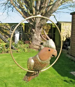 Rare Sergio Bustamante Mexican Sculpture Artist Copper & Brass Cockatiel Parrot - Picture 1 of 10