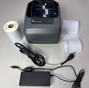 Zebra GX430T stampante etichette codici a barre trasferimento termico 300 dpi USB Ethernet 2k - Foto 1 di 8