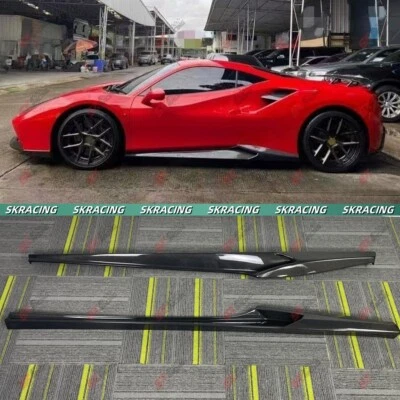 Alerón labial faldones laterales de fibra de carbono/fibra de carbono forjada para Ferrari 488 16-19 Foto 1 de 4