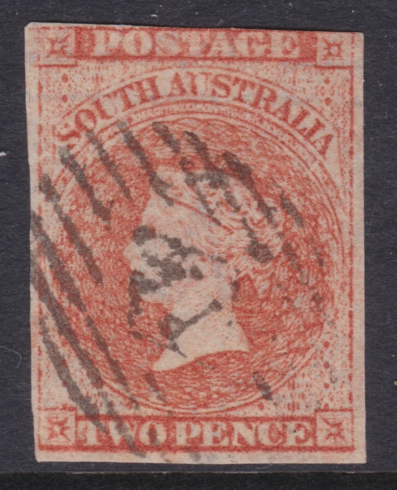 c.1865 SA South Australia 2d QV Sideface Laranja REF: SAA2O19 - Imagem 1 de 1