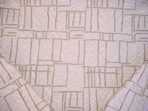 2-3/8Y Lee Jofa ED85216 Mara Ivory Embroidered Ikat Drapery Upholstery Fabric - Picture 1 of 4