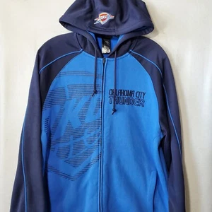 Oklahoma City Thunder Men's Medium NBA Showtime Jacket Fleece Blue - Picture 1 of 11