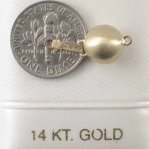 14K Yellow Gold Matte Ball Clasp (9mm) - Picture 1 of 5