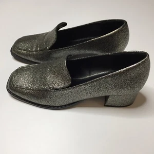 Next Forever Comfort Sparkly Slip on Block Heel Shoe Silver Size 5Uk (eur38) vgc - Picture 1 of 12