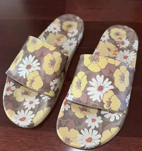 Sandalia Coach multicolor sin cordones con estampado floral talla 9B nueva sin caja - Imagen 1 de 8