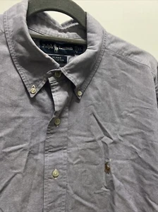 Polo Ralph Lauren Men’s XL Button Down Shirt Causal Dress Blue Blake Cotton - Picture 1 of 16