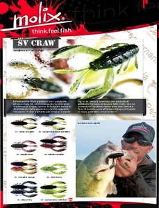 Künstlicher Spinning Softbait Molix SV Craw 3,5'' cm 9 ( 5 Stück ) Garnele schwarz - Bild 1 von 9