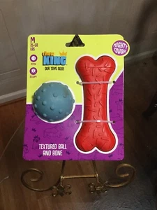 2 Pack Squeak Bone And Ball Dog Toy - Picture 1 of 4