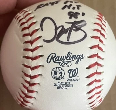 Dave Martínez Firmado 2018 Nationals All-Star Game Logo Béisbol PSA Foto 1 de 4
