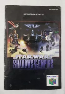 Star Wars Shadows Empire N64 AUTHENTIC Instruction Manual Nintendo 64 StarWars - Picture 1 of 7