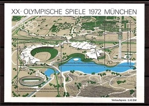 [D7221] BRD, Germany, 1972,Block Minisheet MNH** Munich Olympics, Sport - Picture 1 of 1