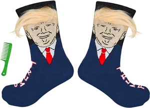 Funny Socks for Supporters of Donald President Novelty MAGA Socks, Unisex Presid - Picture 1 of 12