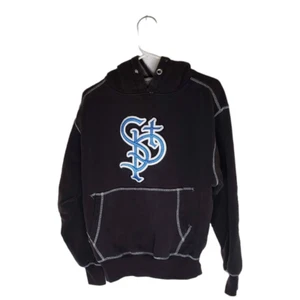 St Paul Saints Medium Black Heavyweight Hooded Pull Over Sweatshirt - Picture 1 of 6