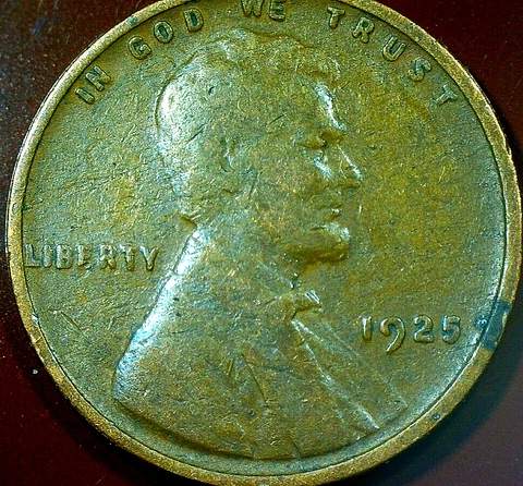U.S.-1925 "P" WHEATBACK CENT "LAMINATION ERROR" Cover