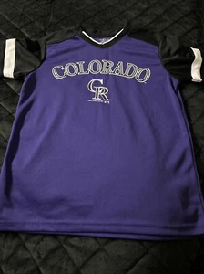 Colorado Rockies Baseball Youth Kids Size Medium 8 Jersey Shirt - Picture 1 of 3