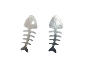 Fischgräte Ohrstecker Miniblings Fisch Skelett Ohrringe Gräte Meer Seafood - Bild 1 von 5