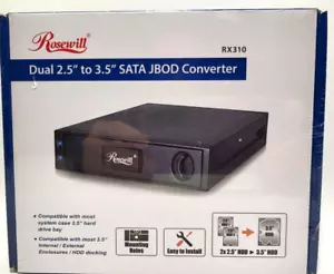 Rosewill RX310 Dual 2.5 to 3.5 JBOD Converter *NEW* - Picture 1 of 4